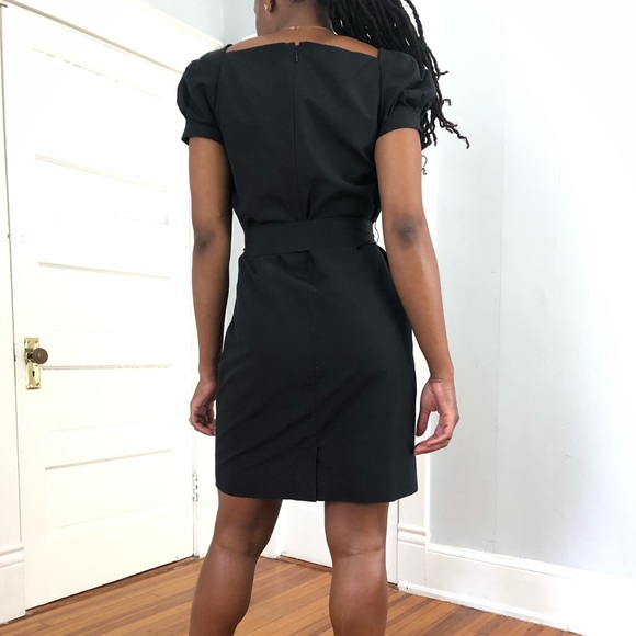 J. Crew Collection Puff Sleeve Black Dress - Picture 6 of 15